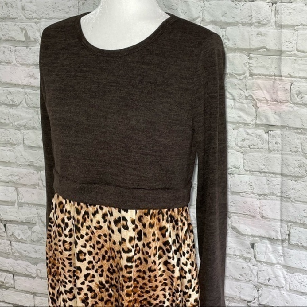 EGS BY ELOGES Brown Leopard Dress Small - Picture 5 of 12
